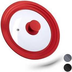 Rød Låg Relaxdays Saucepan Universal Glass Cover 20-24 cm Lid