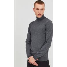 Herr - Skinn Tröjor Casual Friday Casual Friday Stickad pullover Grå av 50% Ull, 50% Akryl, för Herr
