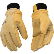 Gold - Women Gloves & Mittens Pigskin Ski Gloves - Golden