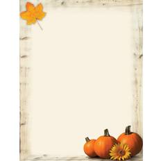 80ct Pumpkin White Sunflower Letterhead