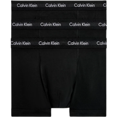 Calvin Klein Coton Sous-vêtements pour hommes Calvin Klein Cotton Stretch Trunks 3-pack - Black Wb