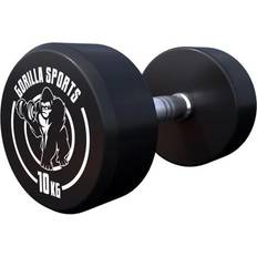 10 kg - Gummi Hantlar Gorilla Sports GS Rubber Dumbbells 10kg