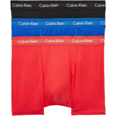 Calvin Klein Cotton Stretch Trunks 3-pack - Blue/Strawberry/Black