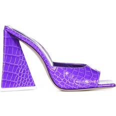 Leather Heeled Sandals The Attico Devon - Neon Violet