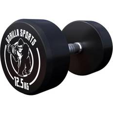 12.5 kg Hantlar Gorilla Sports GS Rubber Dumbbells 12.5kg