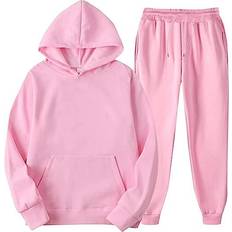 Men - Pink Jumpsuits & Overalls Men's Autumn 2 Piece Tracksuit - Pink