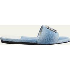 Givenchy Sandalen Givenchy 4G Mules In Washed Denim - Blue - Women