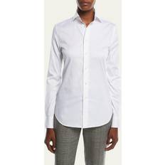 Polo Ralph Lauren Women Shirts Polo Ralph Lauren Stretch-Cotton Boyfriend Blouse WHITE