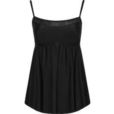 Elastane/Lycra/Spandex - Women Dresses Yours Tummy Control Swim Dress Plus Size - Black