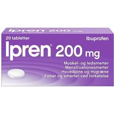 Ibuprofen Håndkøbsmedicin Ipren Ibuprofen 200mg 20 stk Tablet