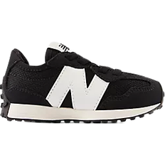 New Balance Kid's 327 Bungee Lace - Black with White