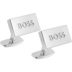 Gröna Manschettknappar HUGO BOSS B-Iconic Men's Rectangular Logo Engraved Cufflinks