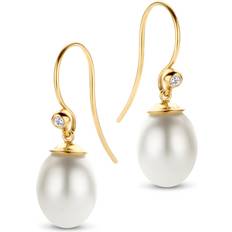 Spirit Icons Figaro Förgyllt Silver Örhängen Med Sötvattenspärla Och S41782