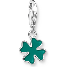 Thomas Sabo Silver Green Four Leaf Clover Charm