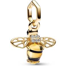 Damen - Vergoldet Charms & Anhänger Pandora Sparkling Bee Dangle Charm - Gold/Black/Transparent