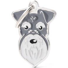 MyFamily New pepper salt Schnauzer dog tag