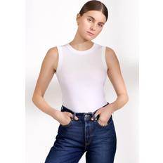 Bread & Boxers Tank Crew Neck Ribbed White