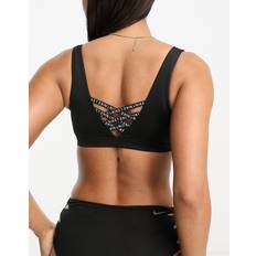 NIKE Nero Bikini Nike Scoop Neck Bikinioberteil - Black