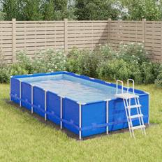 Bundduge vidaXL Poolunderlag 500x250 cm polyester-geotekstil lysegrå