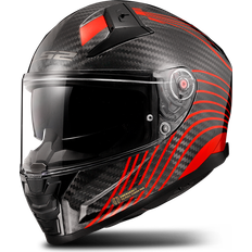 LS2 Motorcycle Helmets LS2 Vector II Carbon Flux Helmet - Red/Black