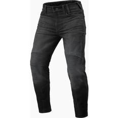 Grey Motorcycle Trousers Rev'it! 30 Moto Tapered Fit Riding Denim Jeans Used Dark Grey