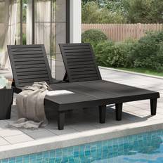 Garden & Outdoor Furniture vidaXL Double Sun Lounger