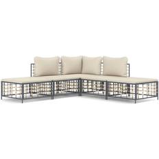 Garden lounge set vidaXL Garden Anthracite Outdoor Lounge Set