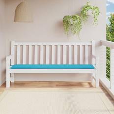 Textiel vidaXL Tuinbankkussen 200 x 50 x 3 cm Stof Turquoise
