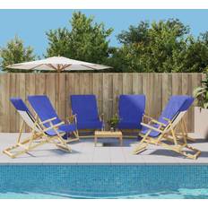 Tessili vidaXL Asciugamani Da Spiaggia 6pz Blu Reale 60x135 cm Tessuto 400 GSM Asciugamano Blu