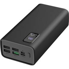 Platinet Powerbank 30000 mAh LED-skærm Sort