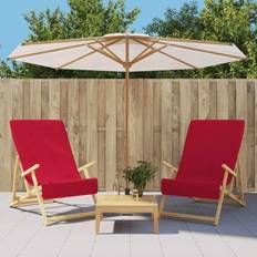 Rood Handdoeken vidaXL Strandhanddoeken 60x135 cm Stof Bordeauxrood Set of 2