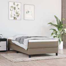 Beige Matelas vidaXL de Lit Ensachés Taupe 90x200x20 cm Tissu Matelas à Ressorts