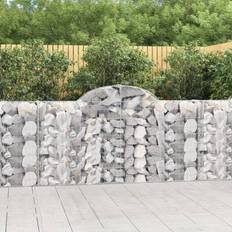 vidaXL Buede gabionkurve 18 galvaniseret jern