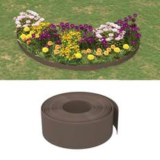 Bordi del Prato vidaXL Bordature da Giardino 3 pz Marroni 10 m 20 cm in Polietilene - Marrone