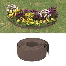 Bordures de Pelouse vidaXL Bordure De Jardin Marron 10 m 20 cm Polyéthylène