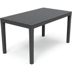 Noir Tables d'Appoint d'Extérieur Ipae Progarden De Jardin 4 A 6 Personnes 140x80 cm - Polypropylene Anthracite Table d'Appoint d'Extérieur