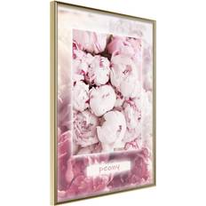 Artgeist Inramad Tavla Scent of Peonies 40x60 Guldram Poster