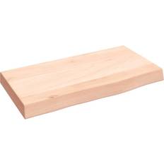 vidaXL Hyllplan 40 x 20 x 4 cm Obehandlad Massiv Ek Vägghylla