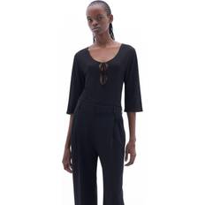 Filippa K Accessoires Filippa K Blouse Met Cropped Mouwen - Zwart