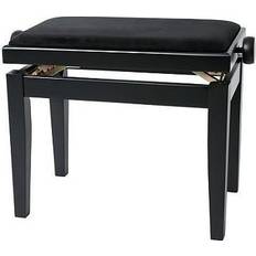 Zwart Krukken en Banken Gewa Piano Bench Deluxe Wooden piano stool Black Matt