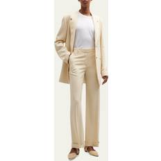 Toteme Byxor & Shorts Toteme Beige Tailored Trousers 702 BLEACHED SAND DK