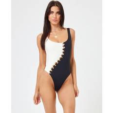 L*Space Solstice One Piece Swimsuit Black-Cream