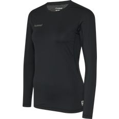 Hummel Langærmet performance-T-shirt med maxi-flex underarmsindsatser Sort Dame