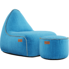 SACKit Stole SACKit Cobana Lounge Chair & Pouf Turquoise Sækkestol