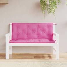 Textiel vidaXL Tuinbankkussens 2 st 120x50x7 cm Stof Roze