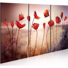 Rouge Arts encadrés Artgeist Tableau Bright Red Poppies-Taille L 60 x H 40 cm Art encadré