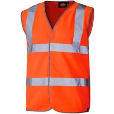 Dickies Hi-Vis Highway Safety Waistcoat Orange Mens Reflective Vest SA30310