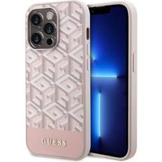 Guess Mobilfodral Guess iPhone 14 Pro Mobilskal MagSafe GCube Stripes Rosa