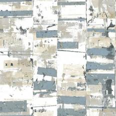 Noordwand Wallpaper Friends & Coffee Industrial Weathered Blue and Metallic