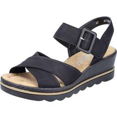 Rieker 43 Sko Rieker Sandaler Med Rem - Black